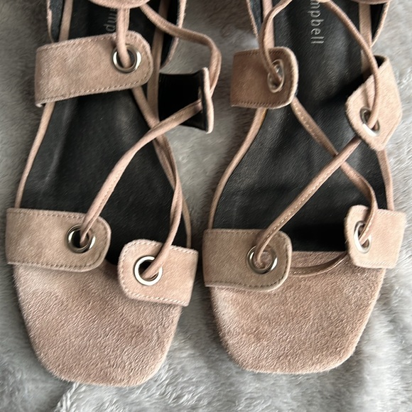 🎯Jeffrey Campbell Bryn Gladiator Sandals Taupe Size 6 - Picture 5 of 15